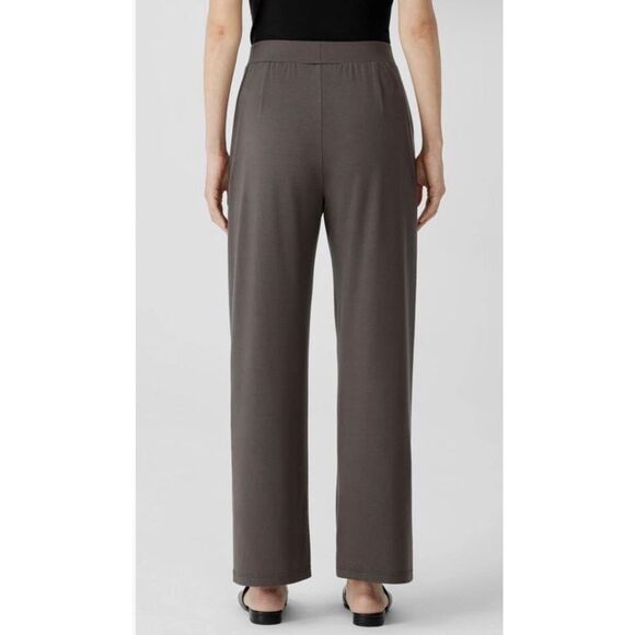 Eileen Fisher Silk Double-Crepe Tapered Ankle Pant Women’s Large in Rye NWT - Picture 6 of 8